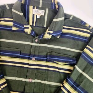 Duluth Trading Flannel Shirt Mens 2XL Tall Heavy Burlyweight Chamois Long Sleeve